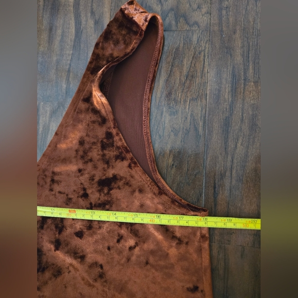 Show Me Your Mumu Copper Crushed Velvet Mini Dress Size Small - Picture 7 of 9